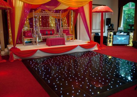 portable floor starlock lights on the floor wedding